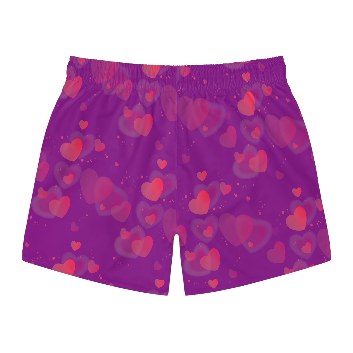 Purple Jam Barbie's KEN Swim Trunks: Elegance Meets Playful Hearts for Stylish Beach Days