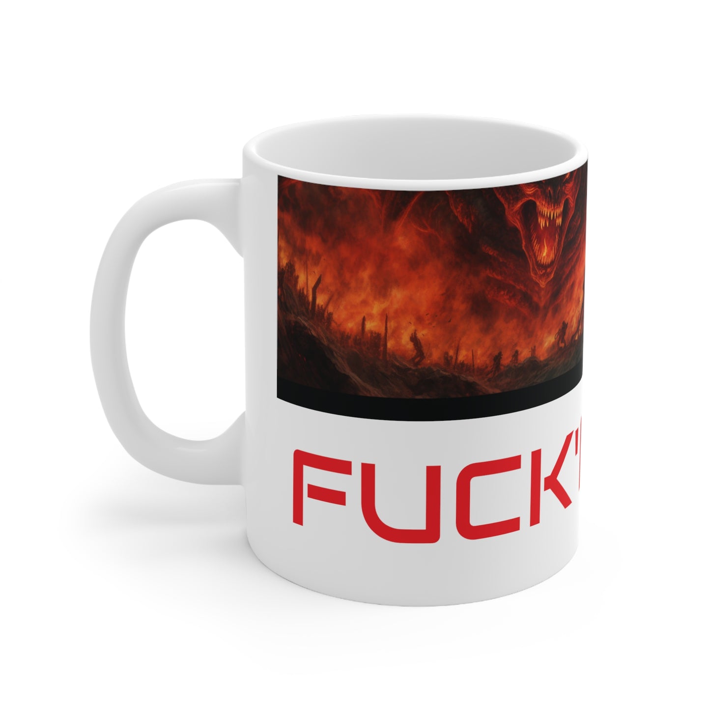 ifllucial FKN HELL MUG, Original Art By ifllucial.
White ceramic
11 oz (0.33 l)
Rounded corners
C-handle
Lead and BPA-freeMug