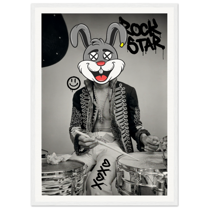 Affordable Museum Quality Poster / Print, Posterb.comJIMI HENDRIX X BUNNY! CARTOON CHARACTER RABBIT!