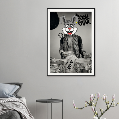 Affordable Museum Quality Poster / Print, Posterb.comJIMI HENDRIX X BUNNY! CARTOON CHARACTER RABBIT!