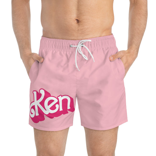 Barbie's KEN Pastel Pink Swim Trunks: Embrace Classic Elegance by the Water's Edge!
