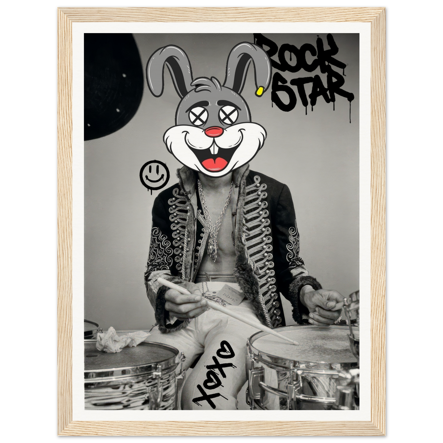 Affordable Museum Quality Poster / Print, Posterb.comJIMI HENDRIX X BUNNY! CARTOON CHARACTER RABBIT!