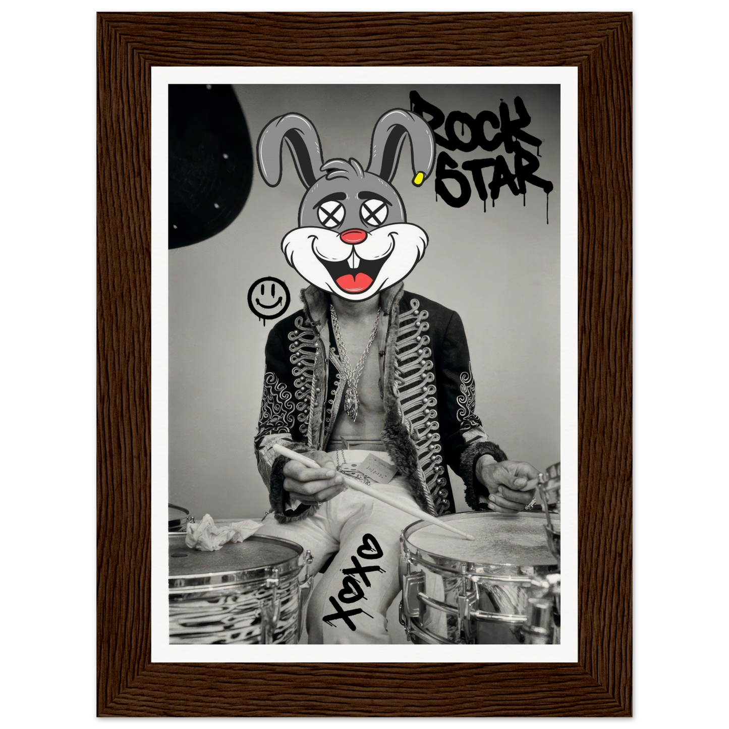 Affordable Museum Quality Poster / Print, Posterb.comJIMI HENDRIX X BUNNY! CARTOON CHARACTER RABBIT!