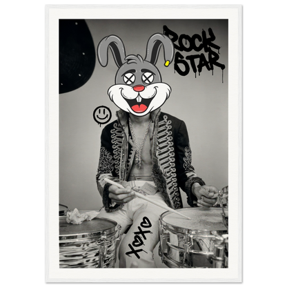 Affordable Museum Quality Poster / Print, Posterb.comJIMI HENDRIX X BUNNY! CARTOON CHARACTER RABBIT!